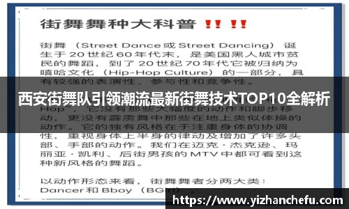 ac米兰官网西安街舞队引领潮流最新街舞技术TOP10全解析