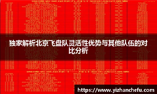ac米兰官网独家解析北京飞盘队灵活性优势与其他队伍的对比分析